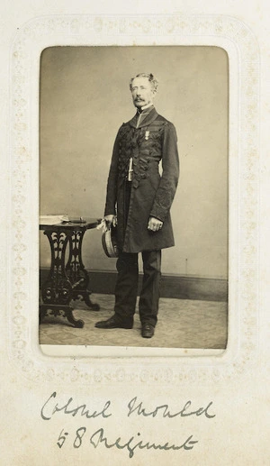 Standing portrait of Thomas Rawlings Mould in military uniform