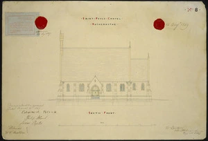Beatson, William, 1808?-1870 :Saint Pauls Chapel Rotherhithe. No 8. South front. 10 Aug[us]t 1849.