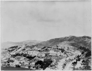 View of Brooklyn Hill from above Aro Street, Wellington