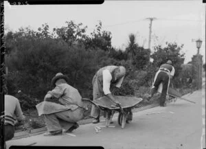 Ben Sutherland's workers at Homewood, Karori, Wellington