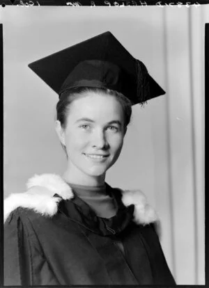 Graduation portrait of Miss R Heslop