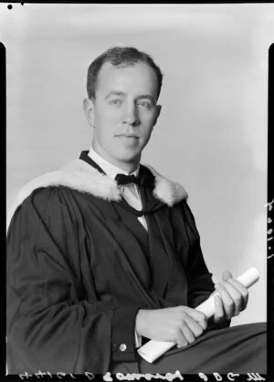Mr J D G Sowerby in graduation gown