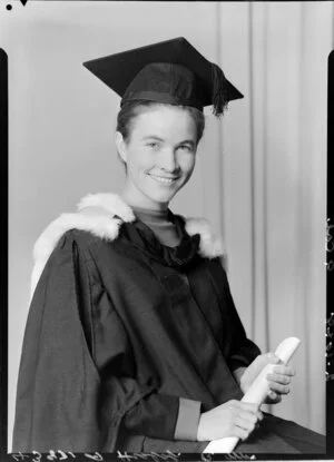 Graduation portrait of Miss R Heslop