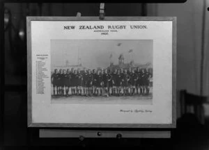 New Zealand Rugby Union representative team on the 1907 Australian tour, photographed by Appleby, Sydney