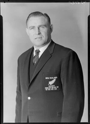 Don 'Camel' Clarke, member of the All Blacks, New Zealand representative rugby union team, between 1956-1964