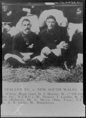 Unidentified All Blacks, New Zealand representative rugby union team, vs New South Wales