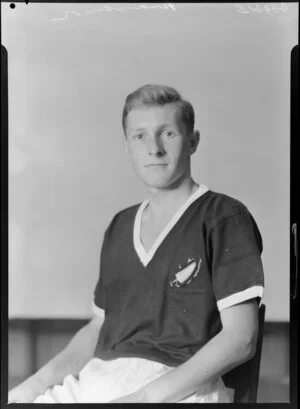 Mr D Torkington, member of New Zealand representative soccer team, New Zealand Football Association world tour of 1964