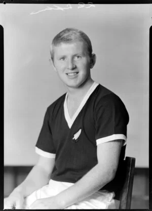 Mr A J Sefton, member of New Zealand representative soccer team, New Zealand Football Association world tour of 1964