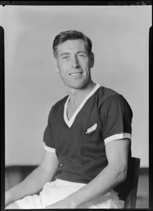 Mr K Sundlow, member of New Zealand representative soccer team, New Zealand Football Association world tour of 1964