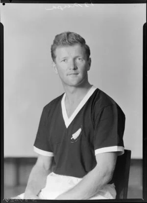 Mr T J L Pugh, member of New Zealand representative soccer team, New Zealand Football Association world tour of 1964