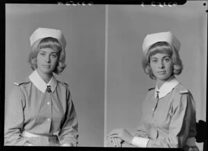 Miss S Mack, nurse, passport photo