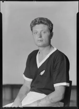 Mr S C Scott, member of New Zealand representative soccer team, New Zealand Football Association world tour of 1964