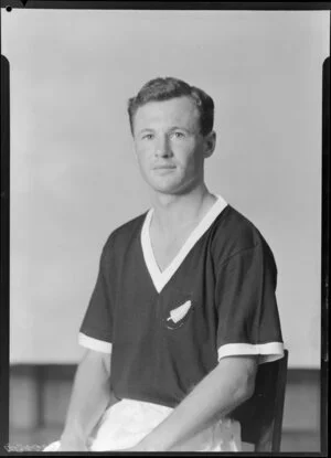Mr H B Russell, member of New Zealand representative soccer team, New Zealand Football Association world tour of 1964