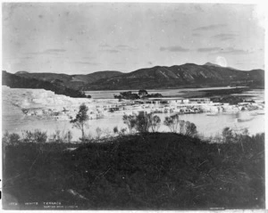 White Terraces, Rotomahana - Photograph taken by Burton Brothers