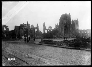 View of ruins in Ypres, Belgium