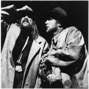 Two actors in an Amamus Theatre Group Play, "Hemei".