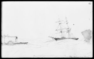 Haylock, Arthur Lagden, 1860-1948 :Titan towing brig Fawn [1882]