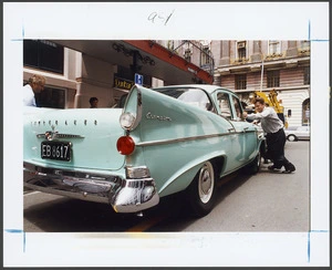 1958 Studebaker Champion car and auctioneer, Wellington - Photograph taken by Ross Giblin