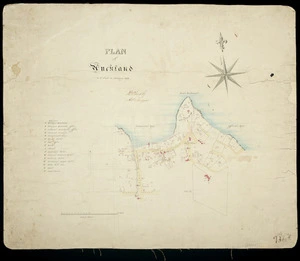 O'Mealy, J.B. fl 1842 :Plan of Auckland as it stood in January 1842 [ms map]. J.B. O'Mealy, Asst. Surveyor.