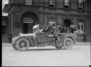 Cadillac service car and passengers, Nelson