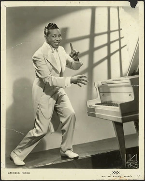 Boogi-woogi pianist Maurice Rocco at the Piano - Photograph taken by James J Kriegsmann