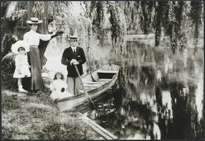 Postcard of the Fisher family