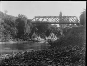 Bridge over a river, Moawhango, Rangitikei District