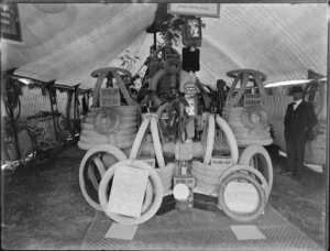 Dunlop tyre display, automotive trade show, [Christchurch?]