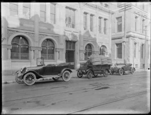 The Dunlop Rubber Company, with delivery vehicle outside, Christchurch