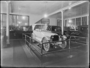 Studebaker in motor car showroom