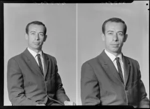 Unidentified man in suit [two images]