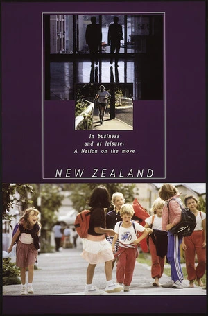 [New Zealand. Tourist and Publicity Department] :In business and at leisure; a nation on the move. New Zealand. [ca 1987].