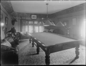 Billiard table in unidentified house