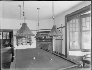Billiards Room in an unidentified Christchurch house