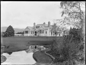 Exterior of the house Matitiki at Opawa, Christchurch, designed by Clarkson and Ballantyne for Robert Malcolm