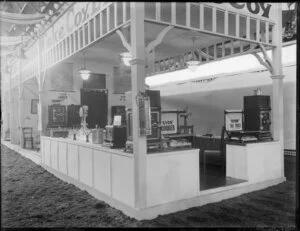 Display for Avon cookers, Coke and Coal Company, Christchurch Exhibition