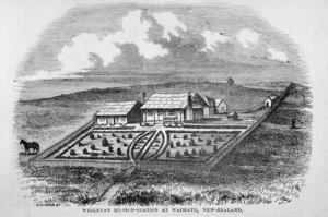 Wesleyan juvenile offering :Wesleyan mission-station at Waimate, New Zealand. E. Whymper sc. [London] 1851