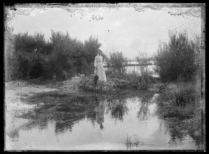 Robina Nicol standing by a lake