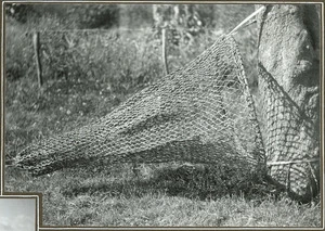 Maori fishing net to be used with a hinaki or eel trap