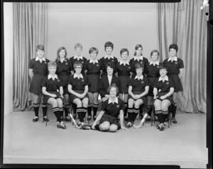 New Zealand Women's Hockey Reps. team [playing strip], 1971