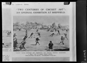 Watercolour of Amputees' Cricket Match