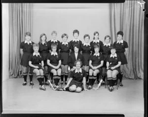 New Zealand Women's Hockey Reps. team [playing strip], 1971