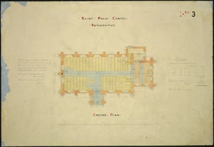 Beatson, William, 1808?-1870 :Saint Pauls Chapel Rotherhithe. No 3. Ground plan. [1849?].