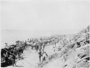 Scene on beach at Anzac Cove, Gallipoli, Turkey