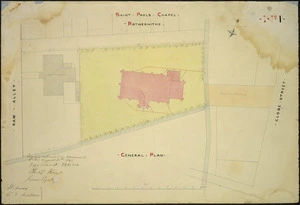 Beatson, William, 1808?-1870 :Saint Pauls Chapel Rotherhithe. No 1. General plan. 1849.