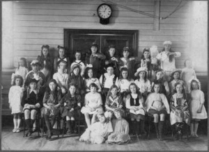 Children in fancy dress, St Anne's Convent School, Newtown, Wellington