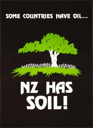 [New Zealand. Department of Scientific and Industrial Research. New Zealand Soil Bureau] :Some countries have oil ... NZ has soil! [Poster. 1980]