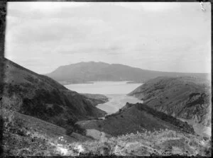 Landscape showing river and hills