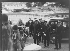 Naval officers at Samuel Marsden School