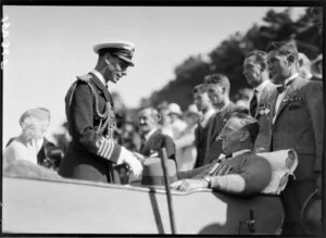 Duke of York inspecting invalid, Wellington, 1927